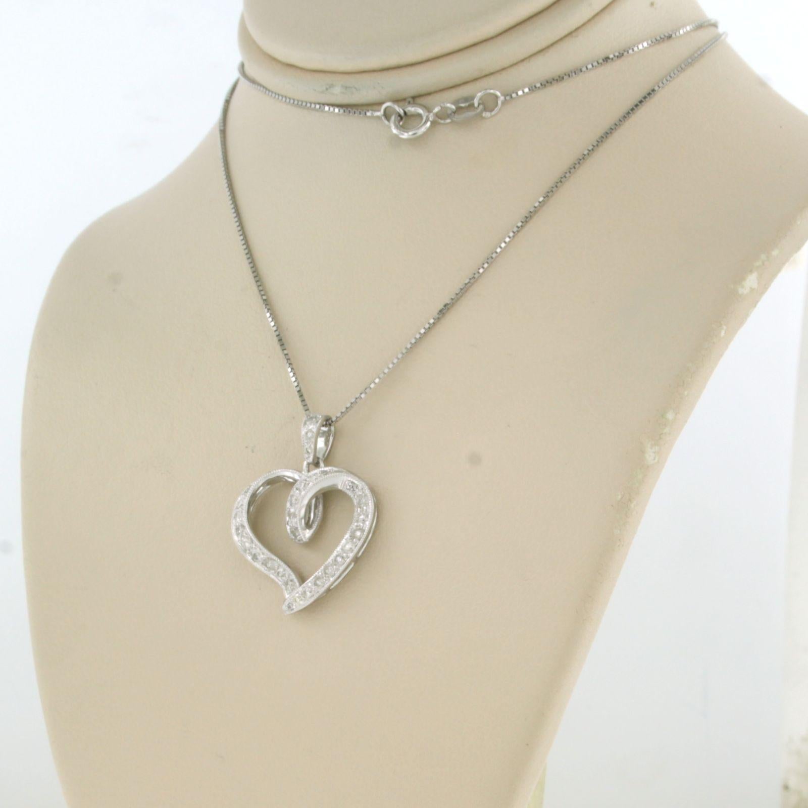 Taille brillant Collier et pendentif avec diamants taille brillant jusqu'à 0,50 ct Or 14k et 18k en vente