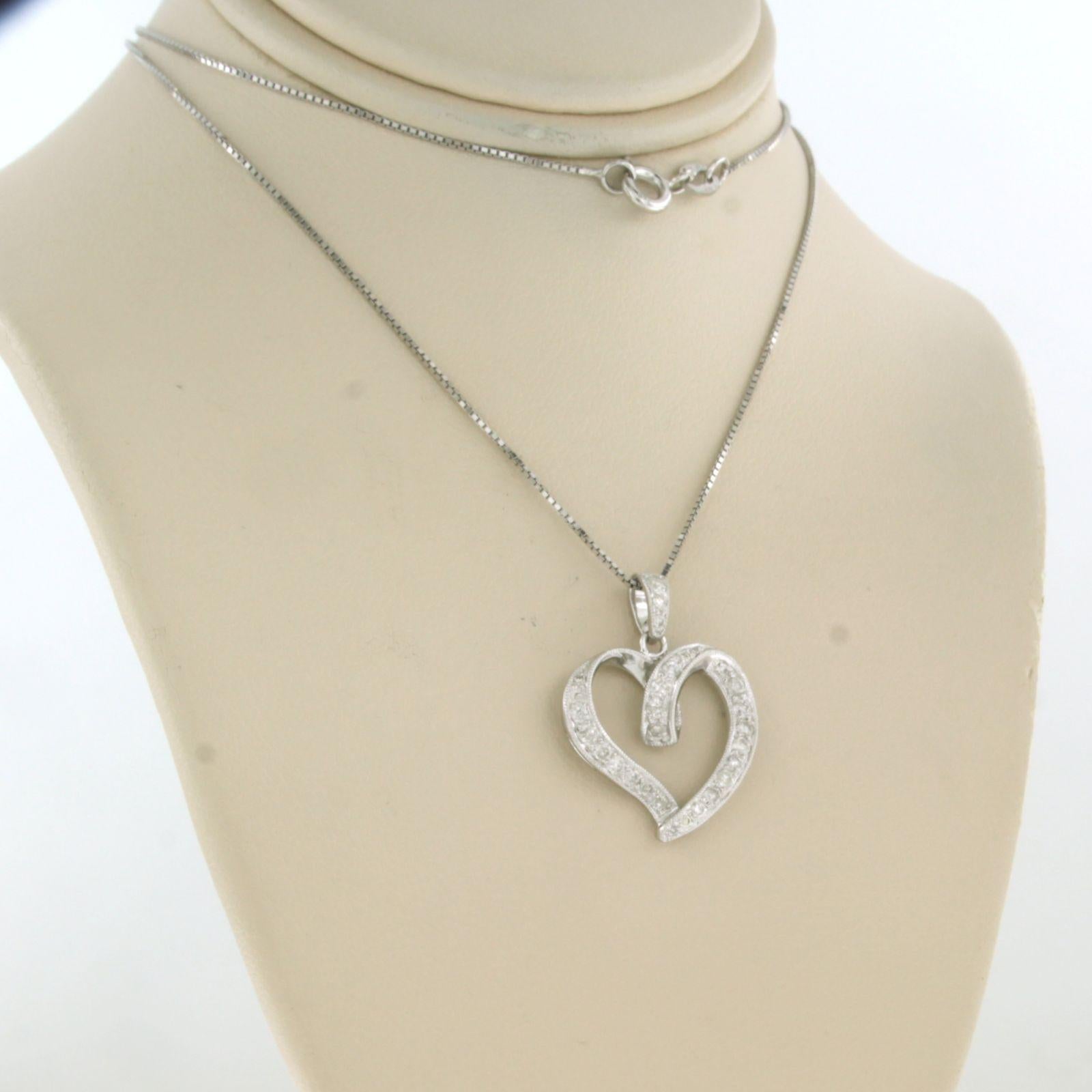 Collier et pendentif avec diamants taille brillant jusqu'à 0,50 ct Or 14k et 18k Pour femmes en vente