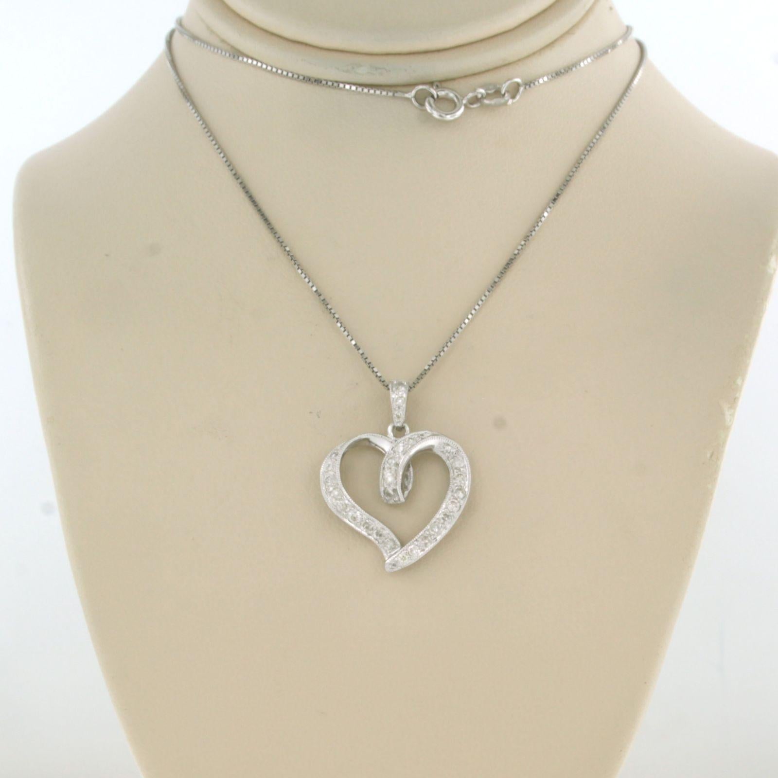 Necklace and pendant with brilliant cut diamonds up to 0.50ct 14k and 18k gold