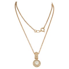 Necklace and pendant with brilliant cut diamonds up to 0.52ct 14k gold 2.3 grams