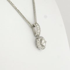 Necklace and pendant with brilliant cut diamonds up to 0.55ct 14k gold
