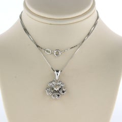 Collier et pendentif avec diamants taille brillant jusqu'à 0,75 ct Or 18k
