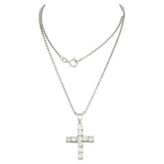 Necklace and pendant with brilliant cut diamonds up to 1.00ct 14k gold 3.2 grams