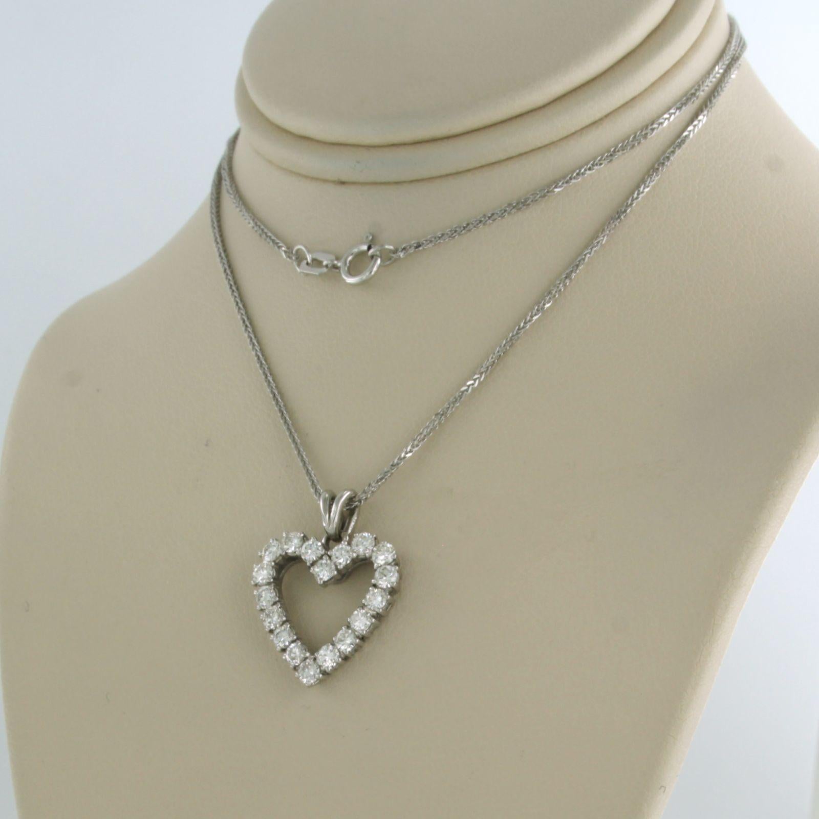 Halskette und Anhänger mit Diamanten im Brillantschliff bis zu 1,00ct 14k Gold 3,3 Gramm Damen im Angebot