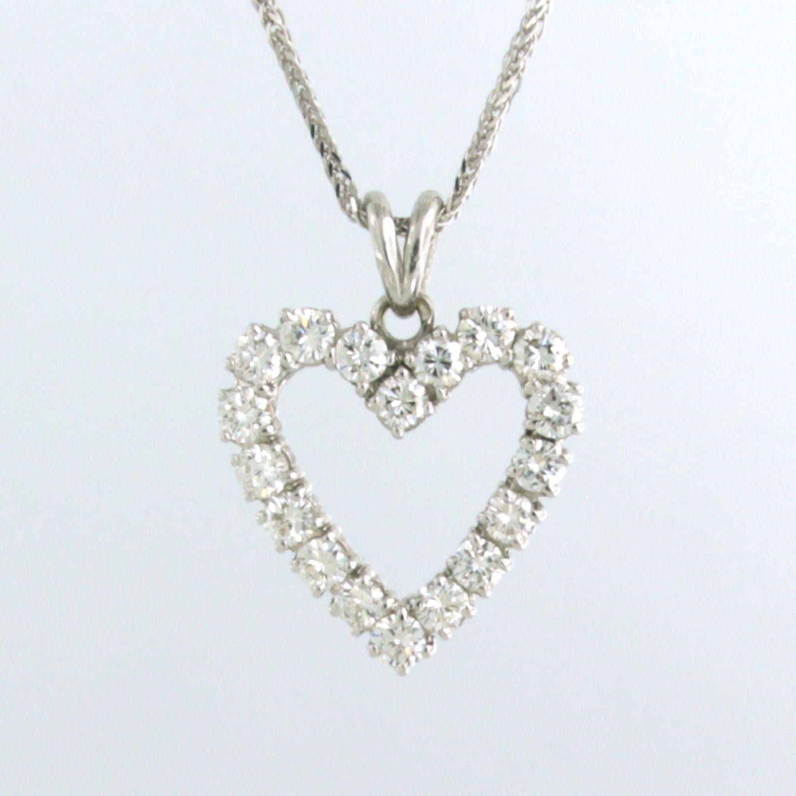 Halskette und Anhänger mit Diamanten im Brillantschliff bis zu 1,00ct 14k Gold 3,3 Gramm im Angebot 1