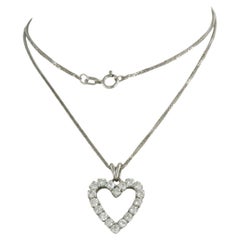 Collier et pendentif avec diamants taille brillant jusqu'à 1,00ct or 14k 3,3 grammes