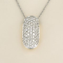 Brilliante e pendente con diamanti taglio brillante fino a 1,00ct in oro bianco 14k