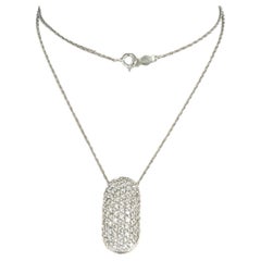 Brilliante e pendente con diamanti taglio brillante fino a 1,00ct in oro bianco 14k