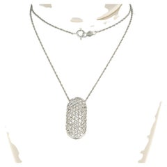 Brilliante e pendente con diamanti taglio brillante fino a 1,00ct in oro bianco 14k