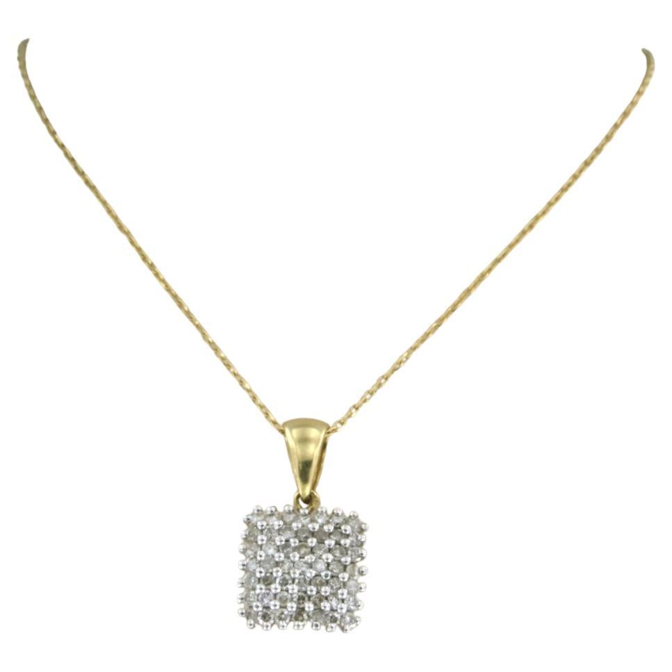 Collier et pendentif avec diamants taille brillant jusqu'à 1,00ct Or 18k 5,2 grammes