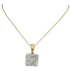 Collier et pendentif avec diamants taille brillant jusqu'à 1,00ct Or 18k 5,2 grammes