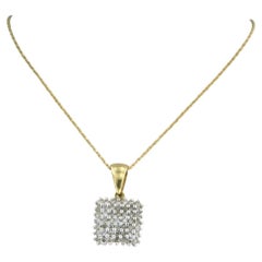 Necklace and pendant with brilliant cut diamonds up to 1.00ct 18k gold 5.2 grams