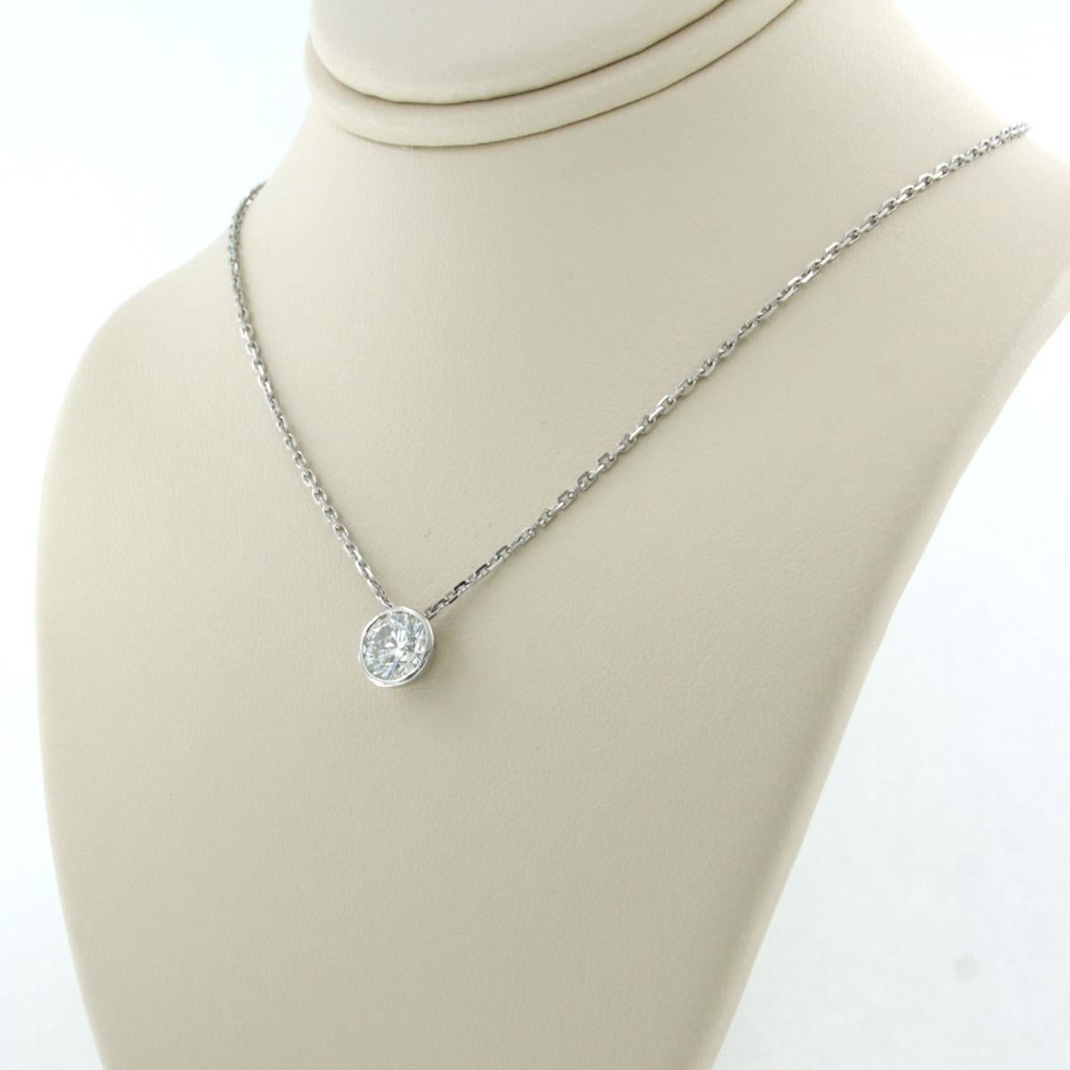 Brilliante e pendente con diamanti taglio brillante fino a 1,01ct in oro 14k 2,8 grammi In condizioni ottime in vendita a The Hague, ZH