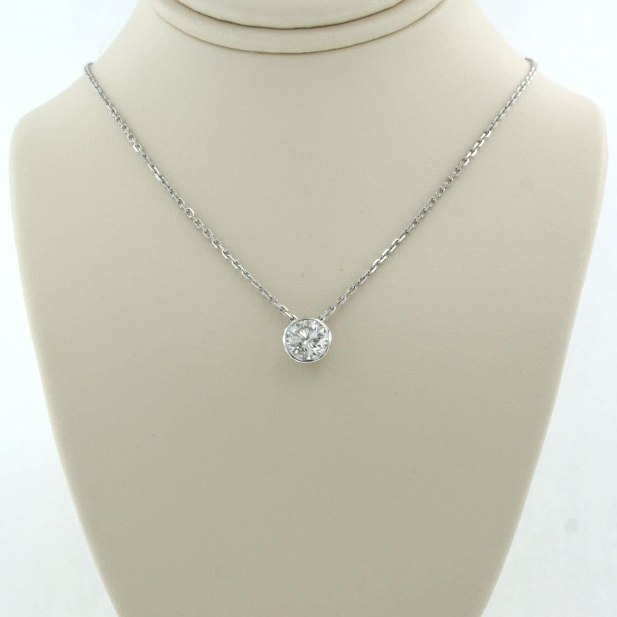 Brilliante e pendente con diamanti taglio brillante fino a 1,01ct in oro 14k 2,8 grammi in vendita 1