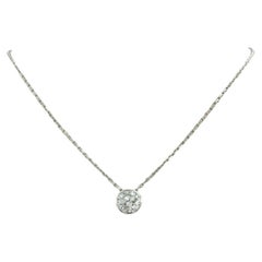 Collier et pendentif avec diamants taille brillant jusqu'à 1,01ct Or 14k 2,8 grammes