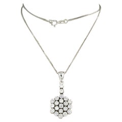 collana e pendente con diamanti taglio brillante fino a 1,90ct in oro 14k e 18k