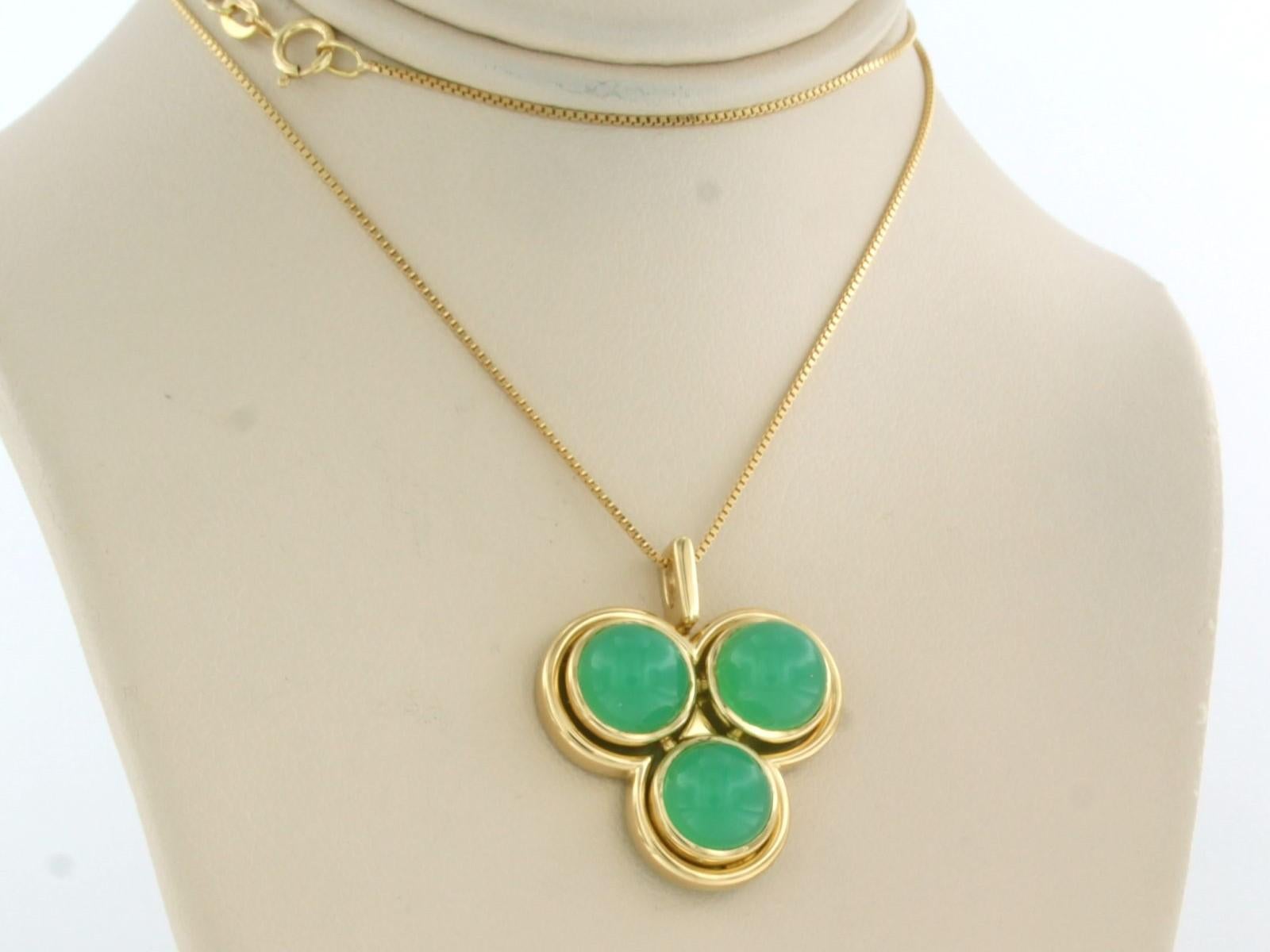 Donna Collana e ciondolo con crisofrasi in oro 18k 9,9 grammi in vendita