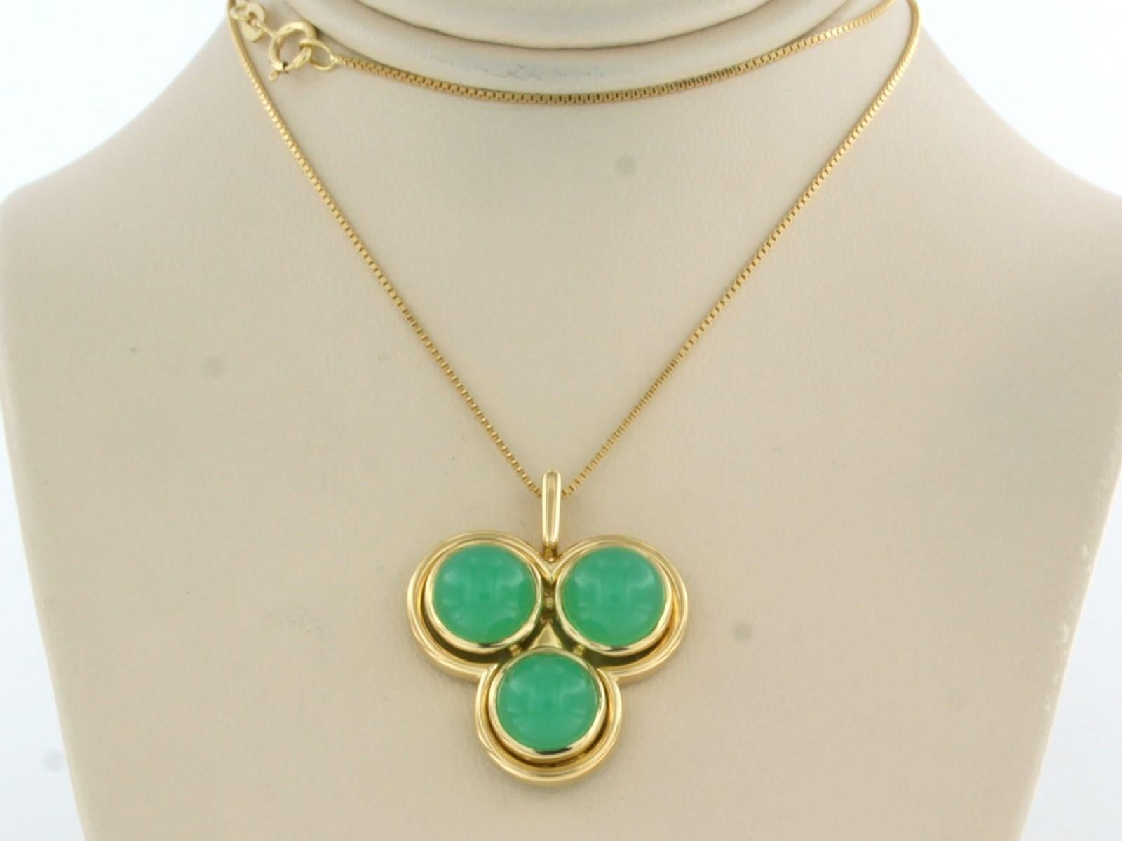 Collana e ciondolo con crisofrasi in oro 18k 9,9 grammi in vendita