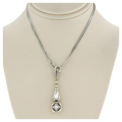 Necklace and pendant with diamonds up to 0.07ct 14k gold 5.2 grams