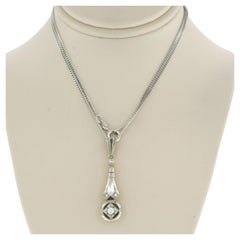 Collier et pendentif avec diamants jusqu'à 0,07 carat or 14 carats 5,2 grammes