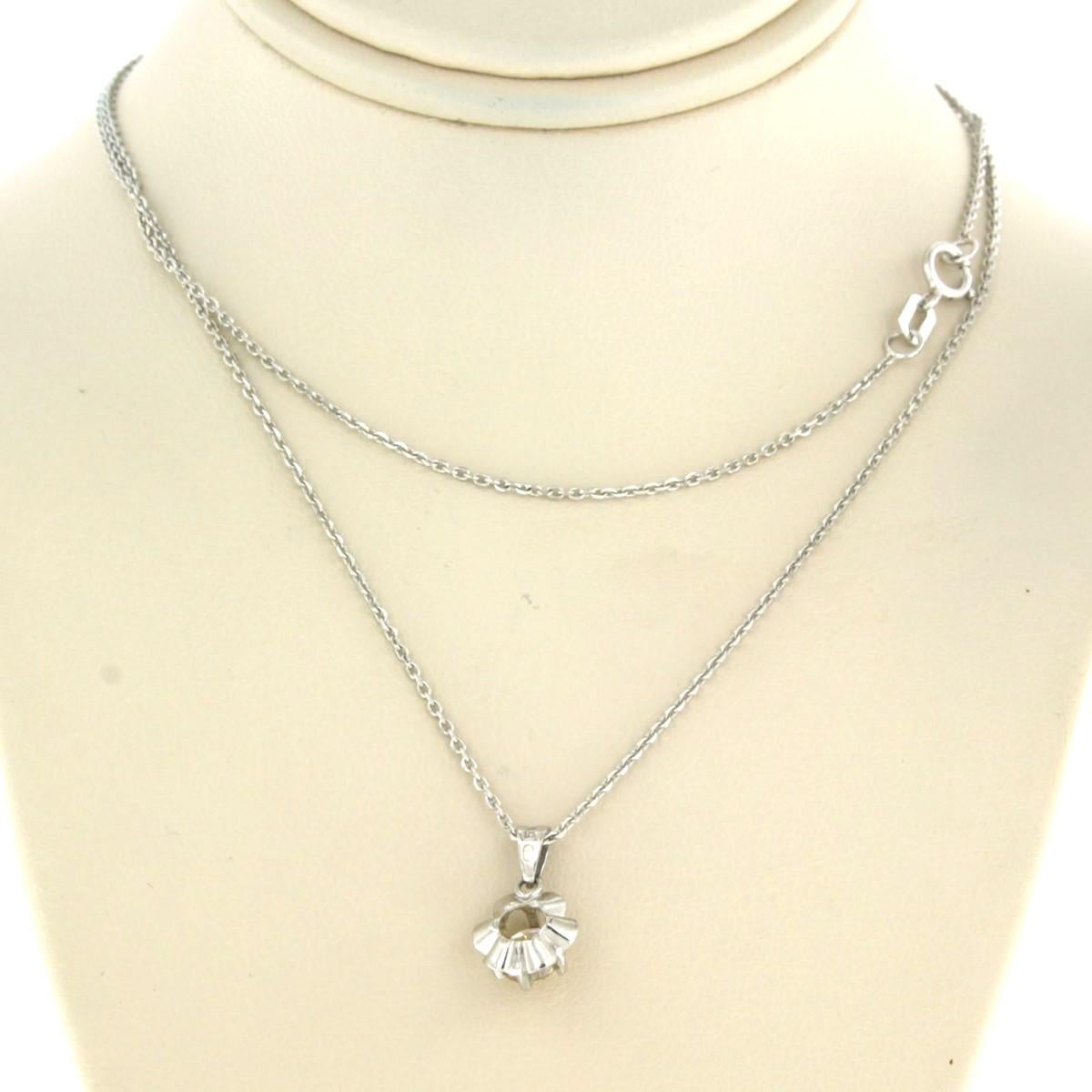 Art nouveau Collier et pendentif avec diamant de taille européenne ancienne jusqu'à 0.50ct or 14k 2.4 gr en vente