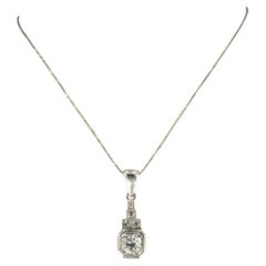 Collier et pendentif en or 18 carats avec diamants taille ancienne et taille unique jusqu'à 0,75 carat