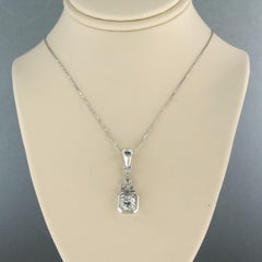 Necklace and pendant with old mine and single cut diamonds up to 0.75ct 18k gold