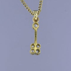 Necklace and pendant with old mine cut diamonds up to 0.30ct 14k gold