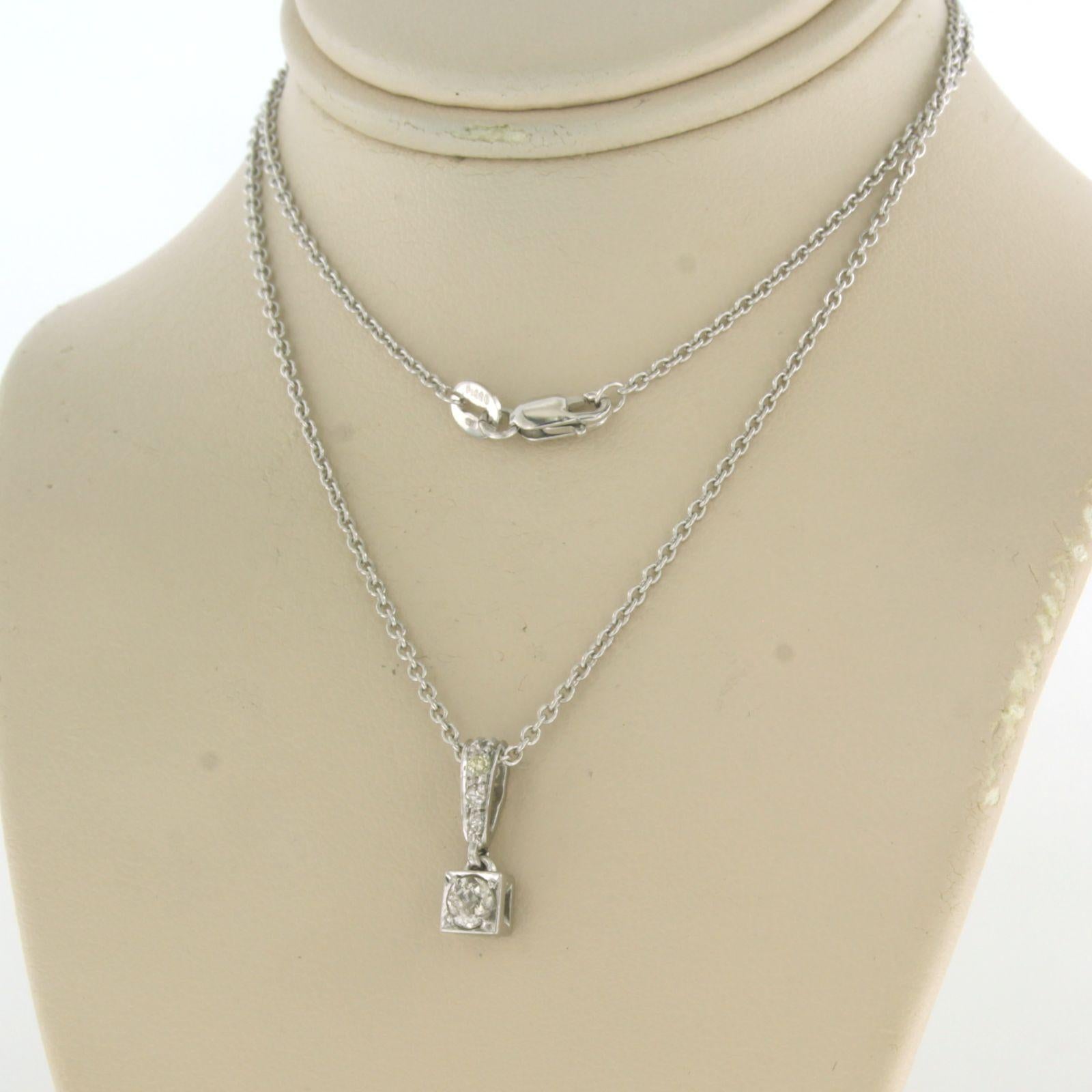 Halskette und Anhänger mit Diamanten im Altminenschliff bis zu 0,40ct Platin 6,2 Gramm (Alteuropäischer Brillantschliff) im Angebot