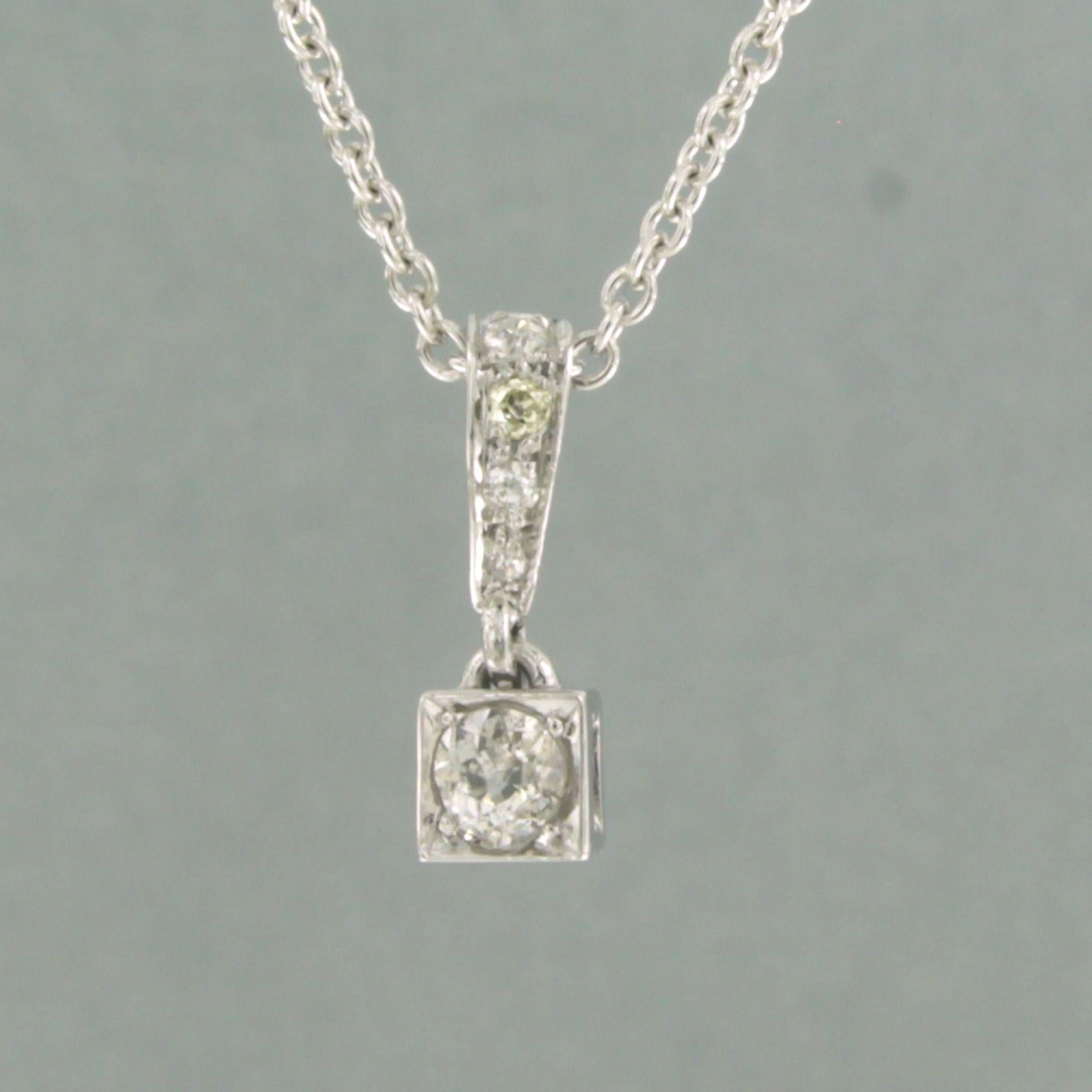 Halskette und Anhänger mit Diamanten im Altminenschliff bis zu 0,40ct Platin 6,2 Gramm im Zustand „Hervorragend“ im Angebot in The Hague, ZH