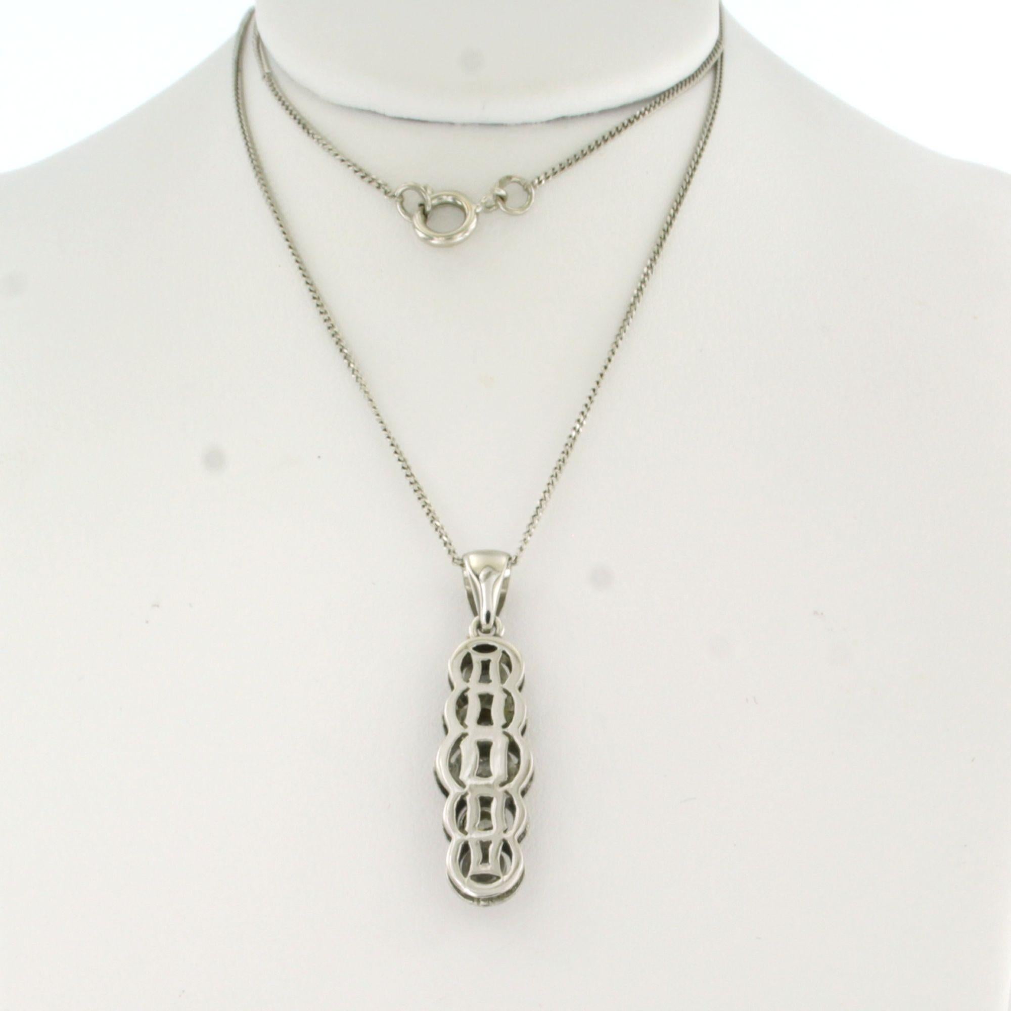 Moderno Necklace and pendant with old mine cut diamonds up to 0.45ct 14k and 18k gold in vendita