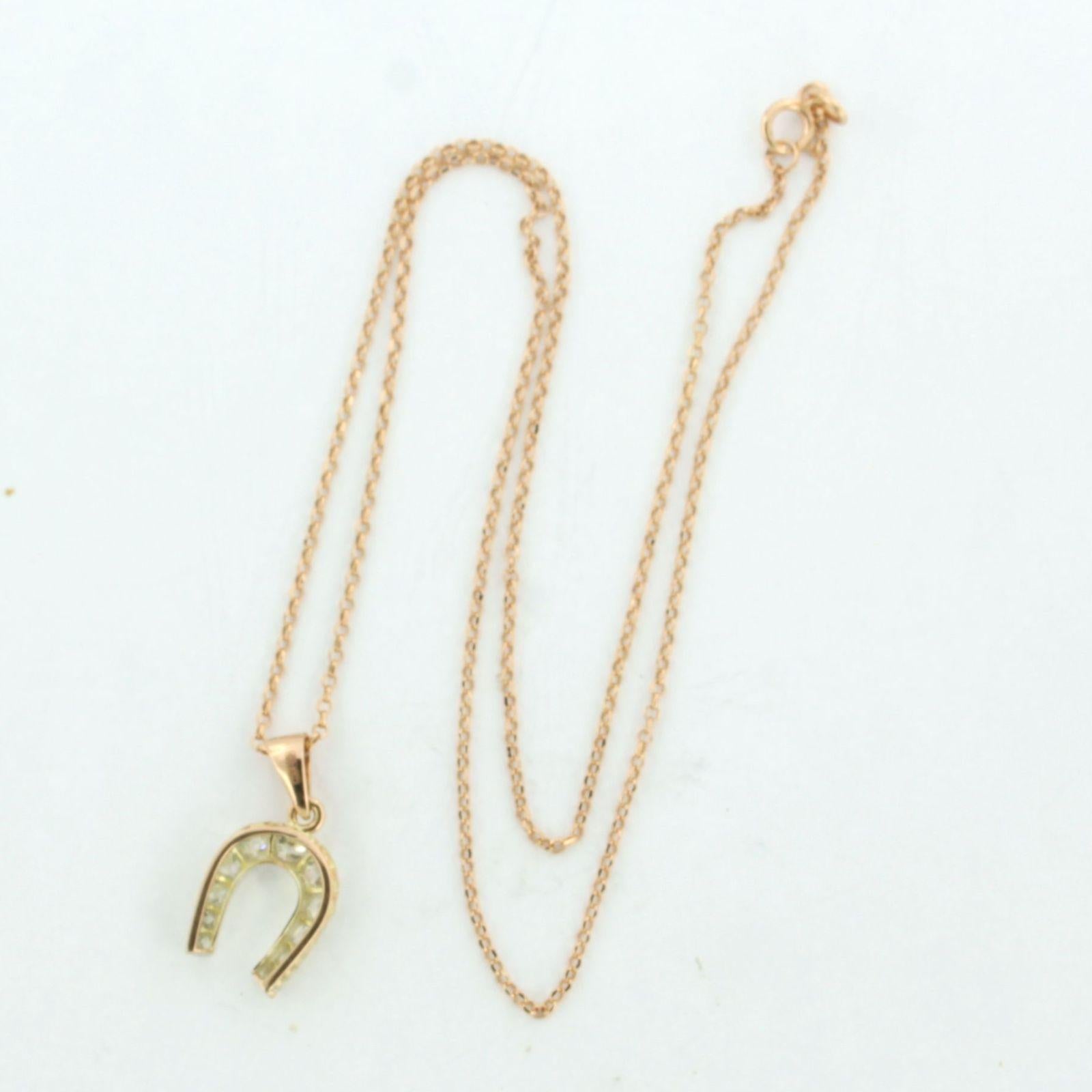 Début de l'époque victorienne Collier et pendentif avec diamants taille ancienne jusqu'à 1,00ct or 14k et argent en vente