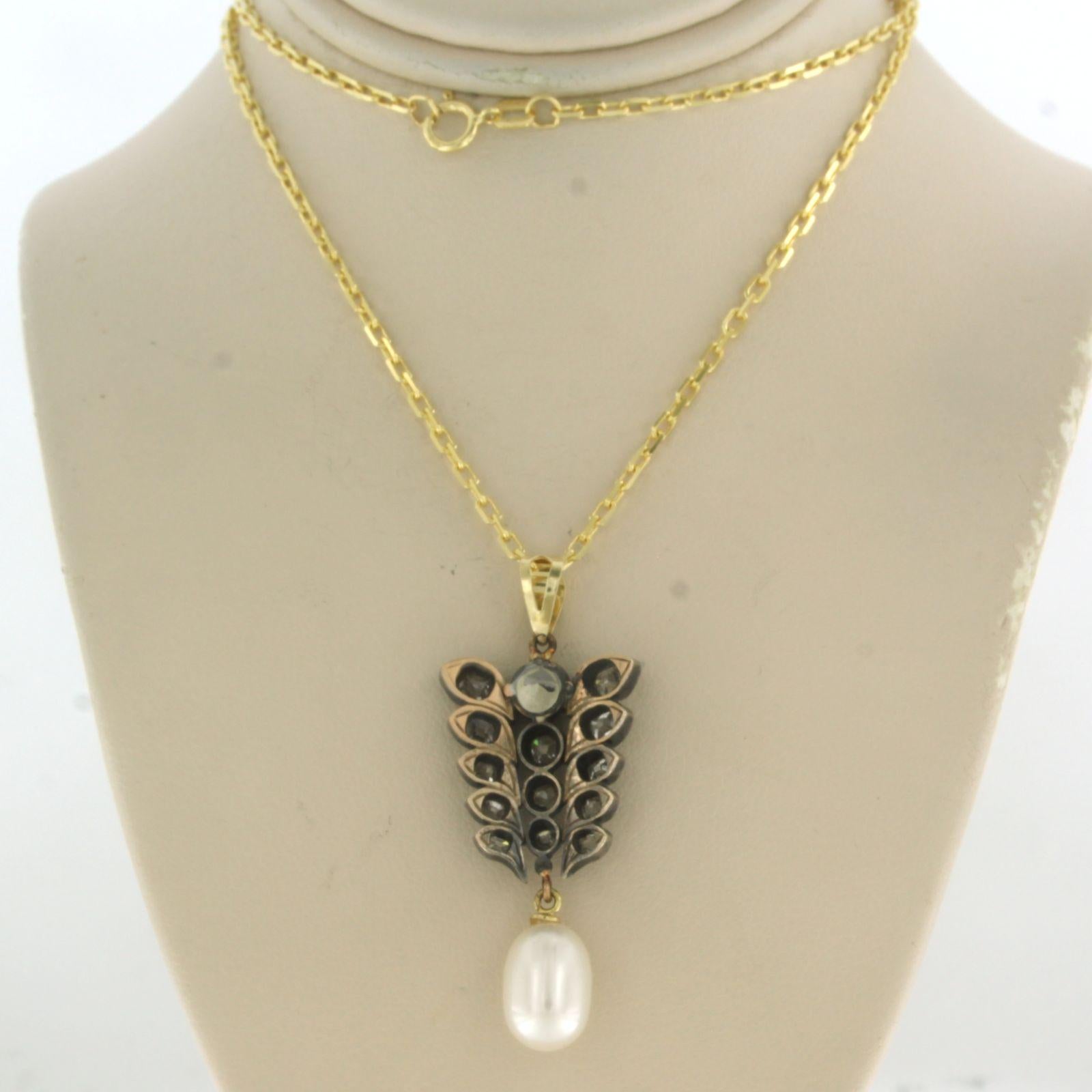 Halskette aus 14k Gelbgold mit einem Anhänger aus Gold und Silber, besetzt mit einer Perle und einem Diamanten im Minenschliff 1,50 ct - F/G - VS/SI - 45 cm lang

Ausführliche Beschreibung

Die Halskette ist 45 cm lang und 0,7 mm breit.

Der