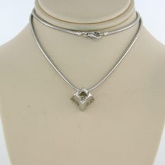 Necklace and pendant with princess cut diamond up to 3.00ct platinum 14.4 grams