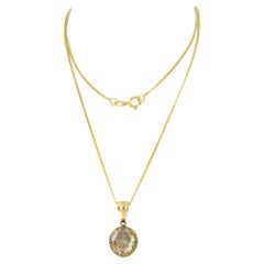 Collana e ciondolo con diamante taglio rosa fino a 2,00ct in oro 14k 4,2 grammi