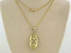 Necklace and pendant with rose cut diamonds up to 0.20ct 18k gold 5.9 grams