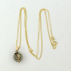 Collana e ciondolo con diamanti taglio rosa fino a 0,40ct in oro e argento 14k