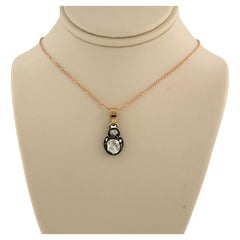 Collana e ciondolo con diamanti taglio rosa fino a 0,60ct in oro e argento 14k