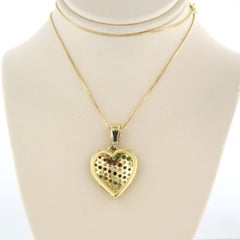 Necklace and pendant with ruby, emerald, sapphire and diamonds 18k gold