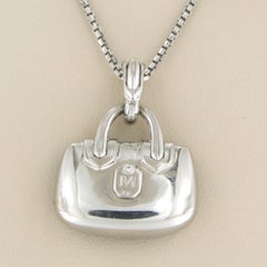Necklace and pendant with sapphire and brilliant cut diamonds 18k gold 12.9 gram