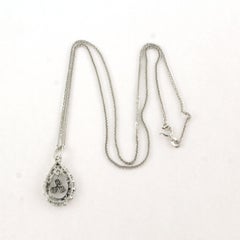collana e pendente con diamanti a taglio singolo fino a 0,10ct in oro 14k 3,3 grammi