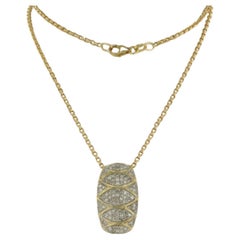 Necklace and pendant with single cut diamonds up to 0.50 ct 18k bicolour gold