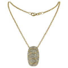 Necklace and pendant with single cut diamonds up to 0.50 ct 18k bicolour gold