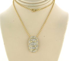 Collar y colgante con diamantes de talla simple de hasta 0,50 ct, oro de 18k, 6,2 gramos