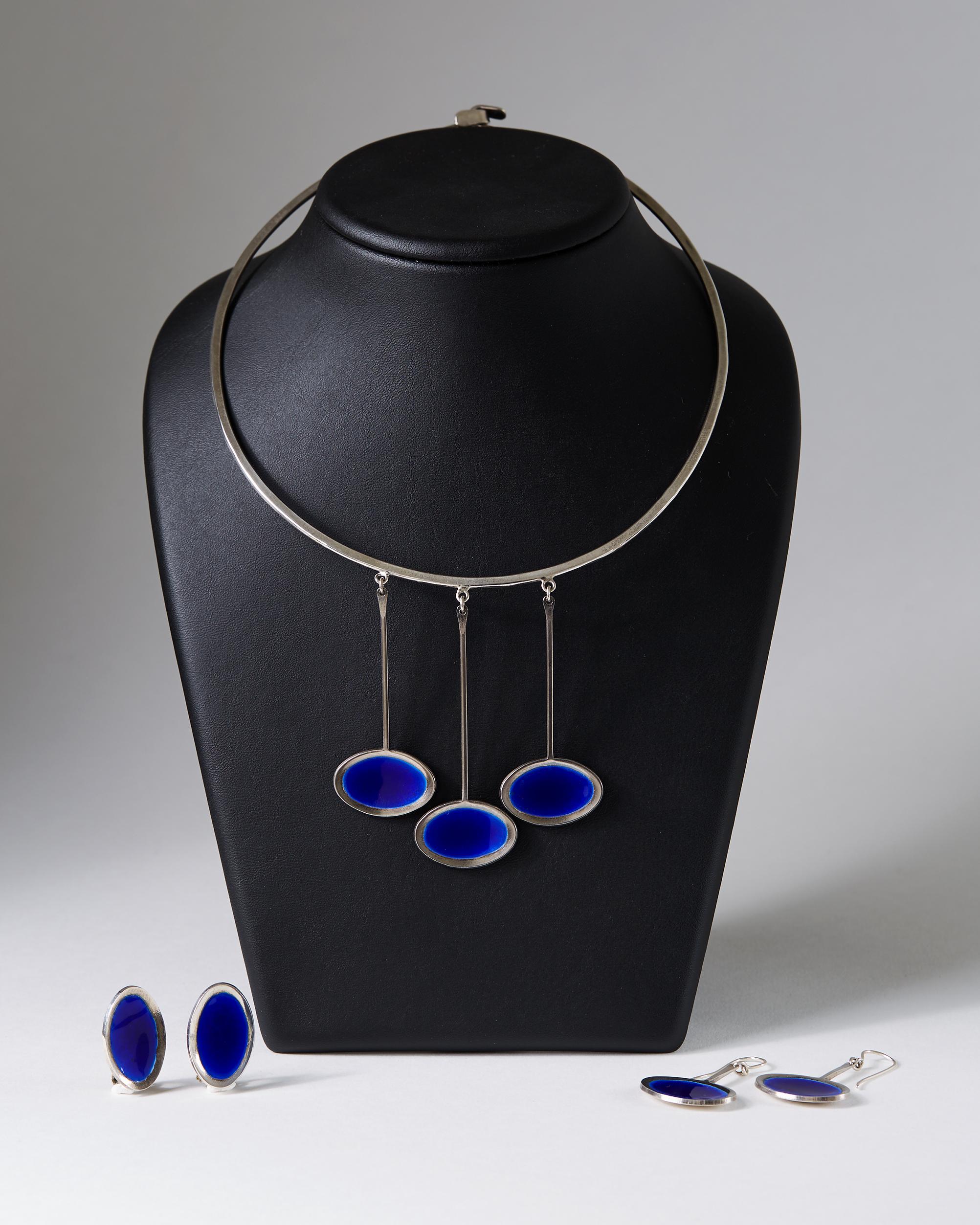 Norway. 1960's.
Sterling silver and enamel.