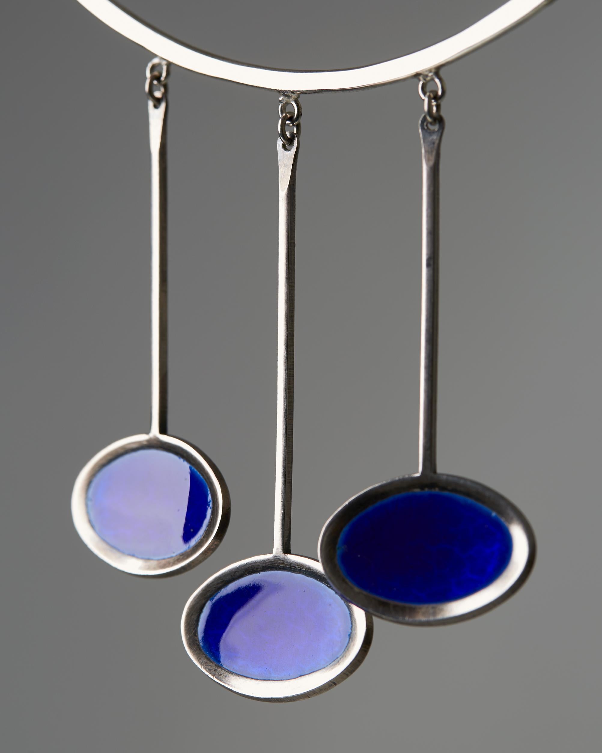 Necklace and Two Pairs of Earrings Designed by Gine Sommerfeldt for J. Tostrup For Sale 3