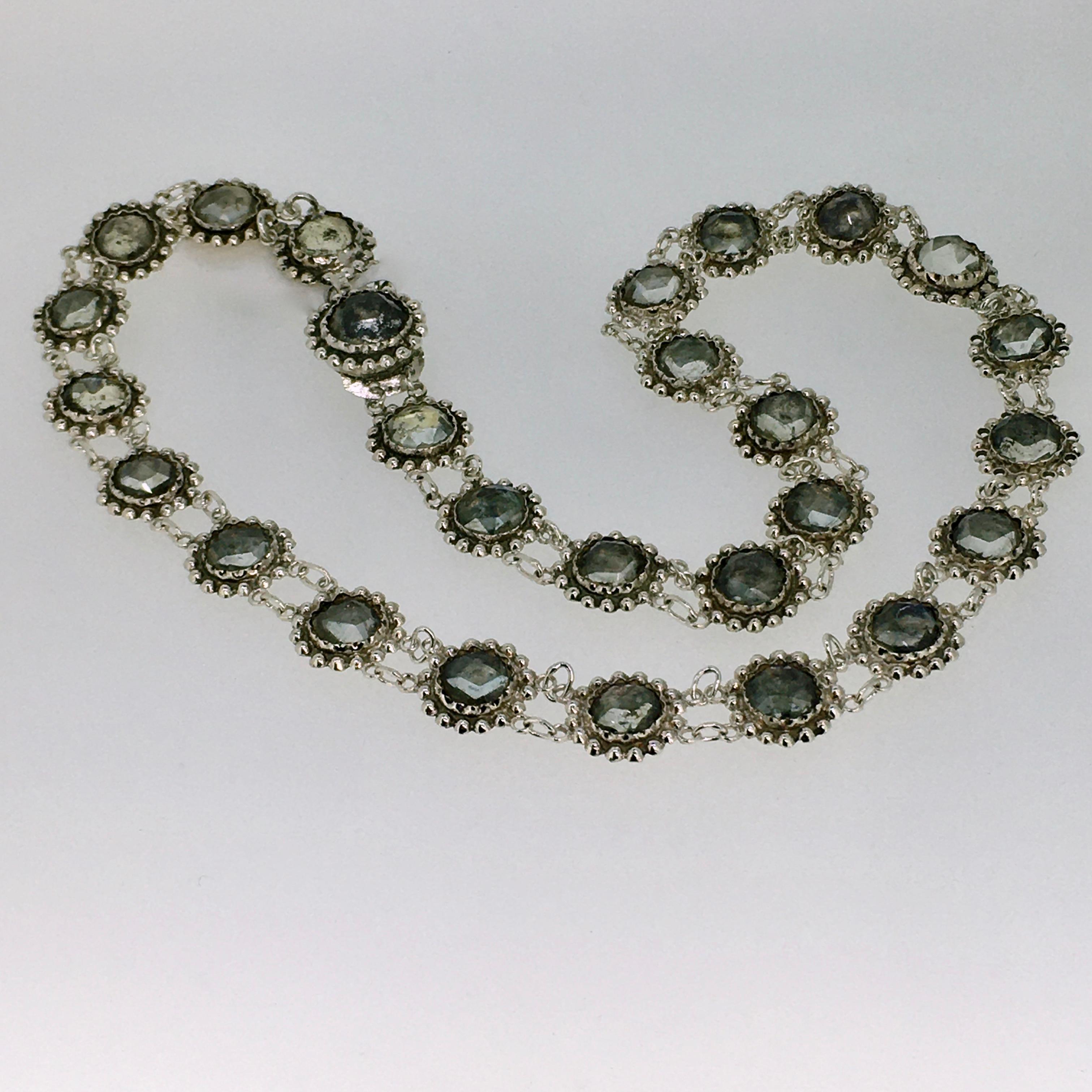 silver rhinestone necklace