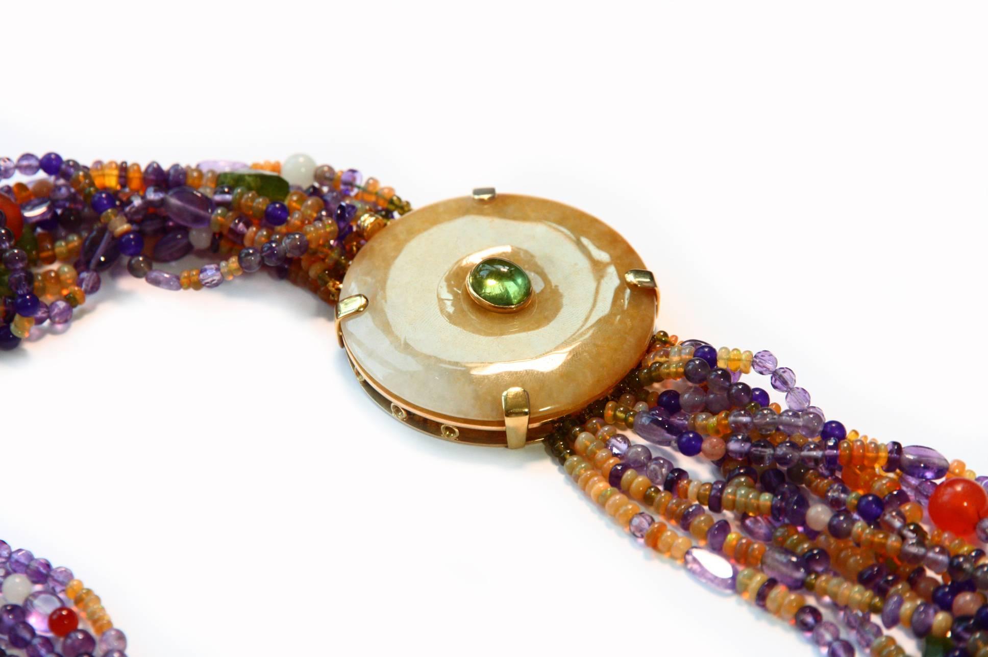 opal amethyst necklace