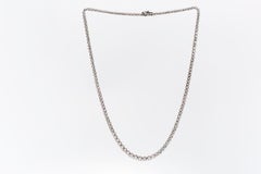 Brilliant Cut Graduated Diamond Collet Necklace of 9 Carats, English circa 1999