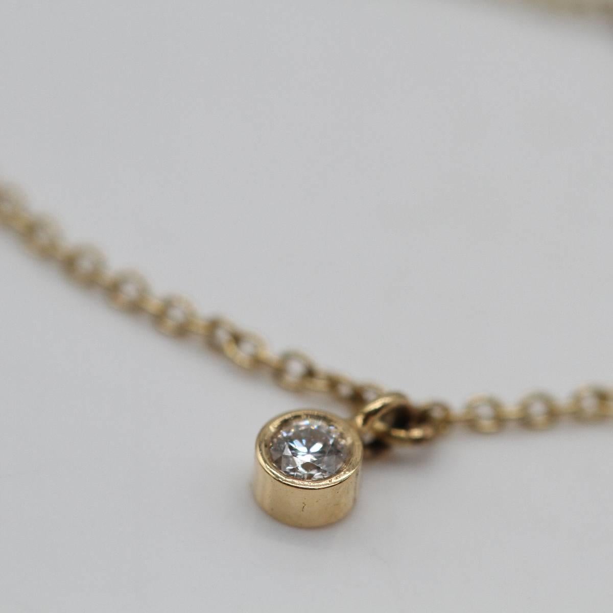 Necklace CELIA in 18K Yellow Gold with Brilliant Cut Diamonds For Sale 2